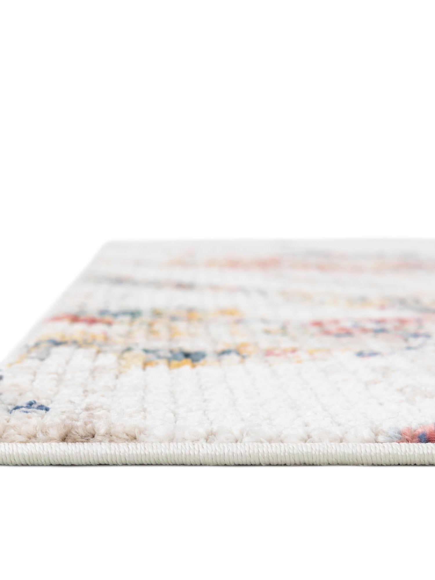 White Navy 2' 2 x 5' 11 Gemstone Runner Area Rug Polypropylene Contemporary Carpet Easy Clean Stain Resistant for Home Design Decorating for Sale at Rug Engine