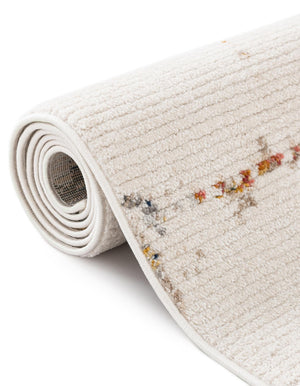 White Navy 2' 7 x 12' Gemstone Runner Area Rug Polypropylene Contemporary Carpet Easy Clean Stain Resistant for Home Design Decorating for Sale at Rug Engine
