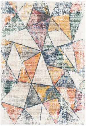 Multicolor 4' 1 x 6' 3 Gemstone Rectangle Area Rug Polypropylene Contemporary Carpet Easy Clean Stain Resistant for Home Design Decorating for Sale at Rug Engine