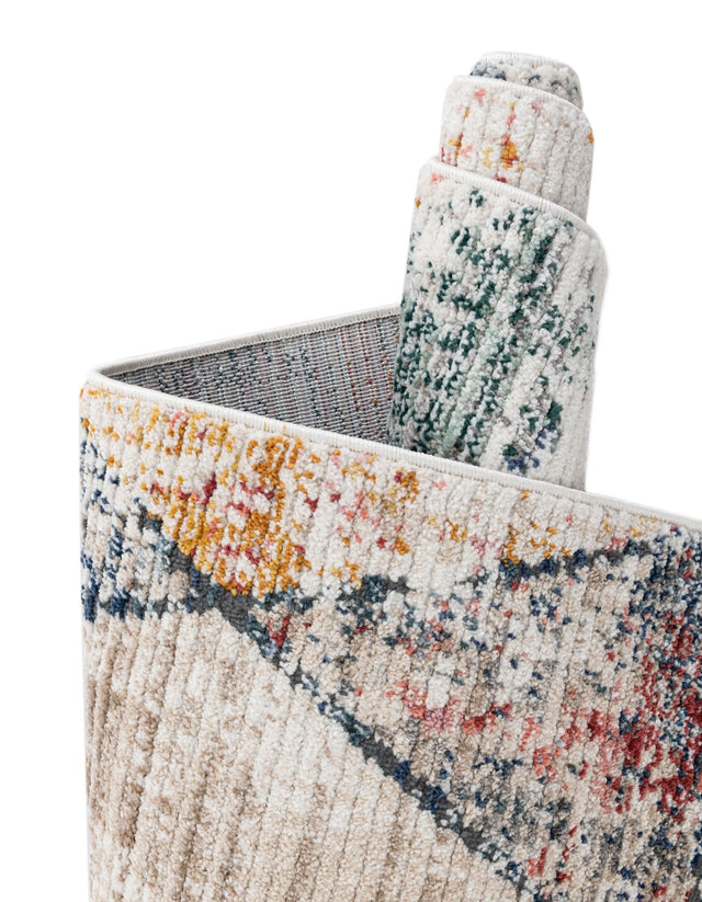 Multicolor 4' 1 x 6' 3 Gemstone Rectangle Area Rug Polypropylene Contemporary Carpet Easy Clean Stain Resistant for Home Design Decorating for Sale at Rug Engine