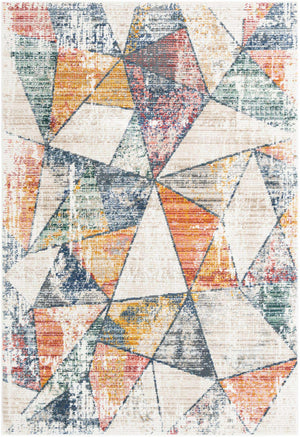Multicolor 5' 3 x 8' Gemstone Rectangle Area Rug Polypropylene Contemporary Carpet Easy Clean Stain Resistant for Home Design Decorating for Sale at Rug Engine