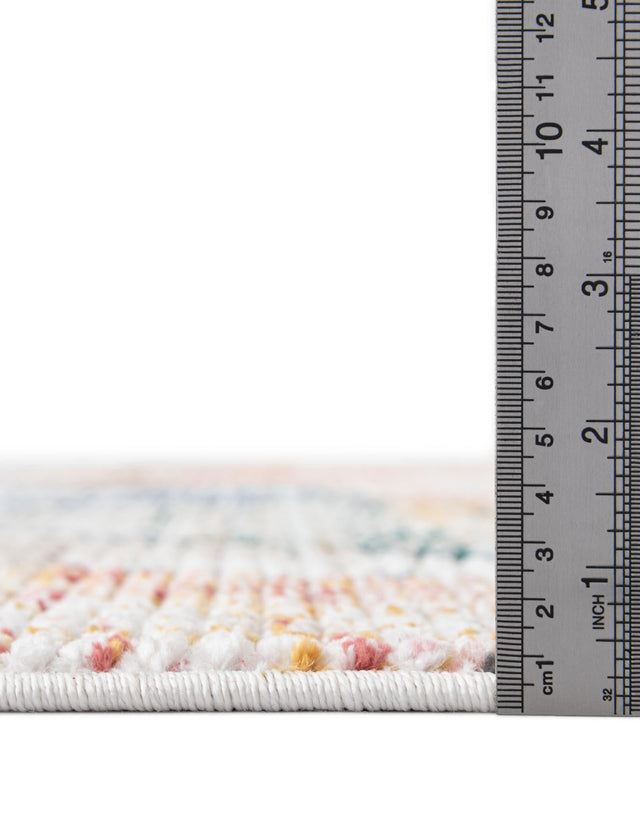 Multicolor 7' 10 x 10' 2 Gemstone Oval Area Rug Polypropylene Contemporary Carpet Easy Clean Stain Resistant for Home Design Decorating for Sale at Rug Engine