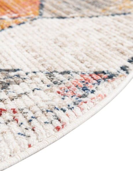 Multicolor 4' 1 x 6' 3 Gemstone Oval Area Rug Polypropylene Contemporary Carpet Easy Clean Stain Resistant for Home Design Decorating for Sale at Rug Engine
