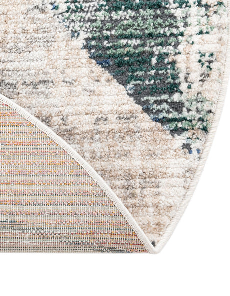 Multicolor 7' 10 x 10' 2 Gemstone Oval Area Rug Polypropylene Contemporary Carpet Easy Clean Stain Resistant for Home Design Decorating for Sale at Rug Engine