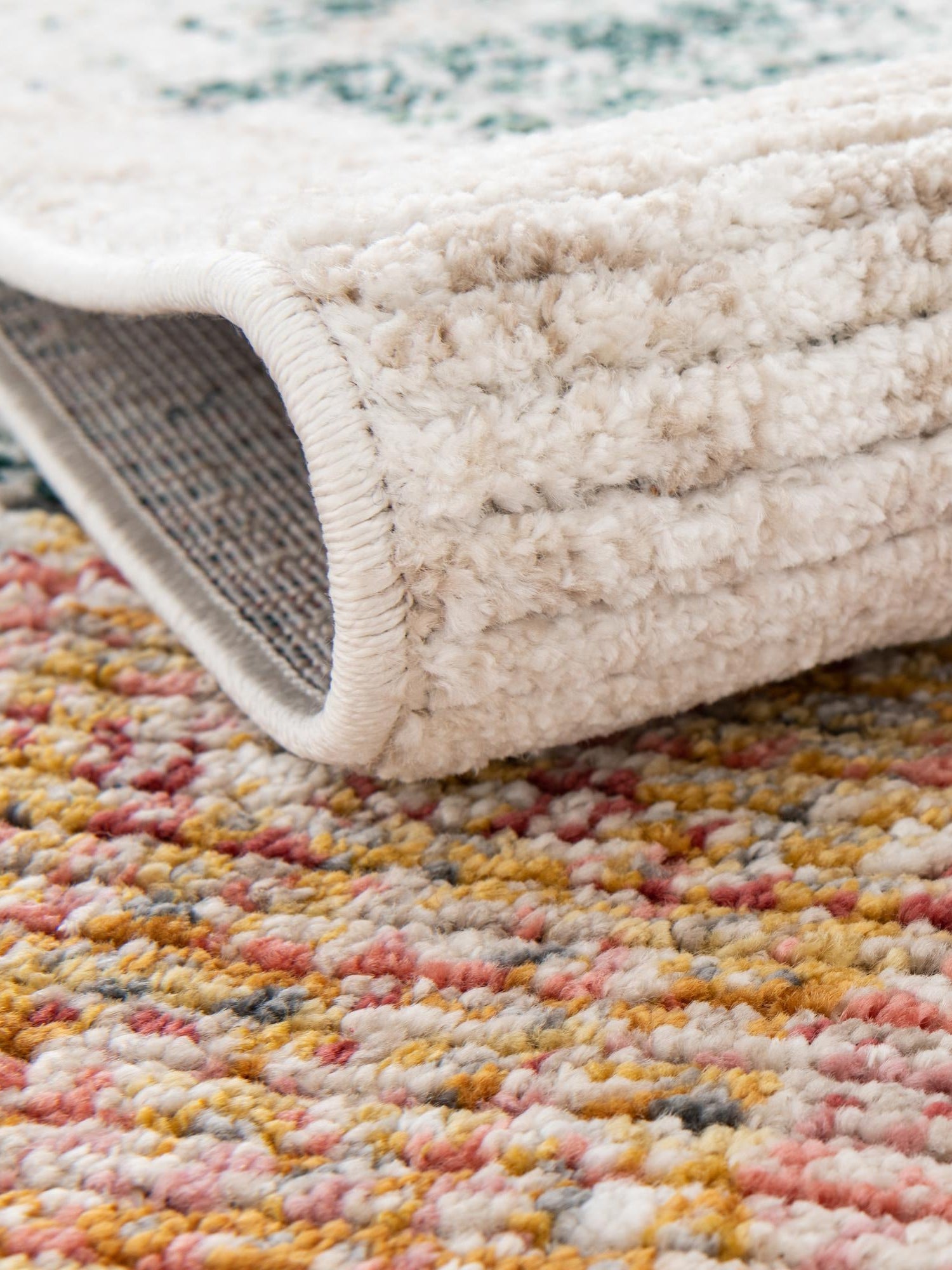 Multicolor 2' 2 x 8' Gemstone Runner Area Rug Polypropylene Contemporary Carpet Easy Clean Stain Resistant for Home Design Decorating for Sale at Rug Engine