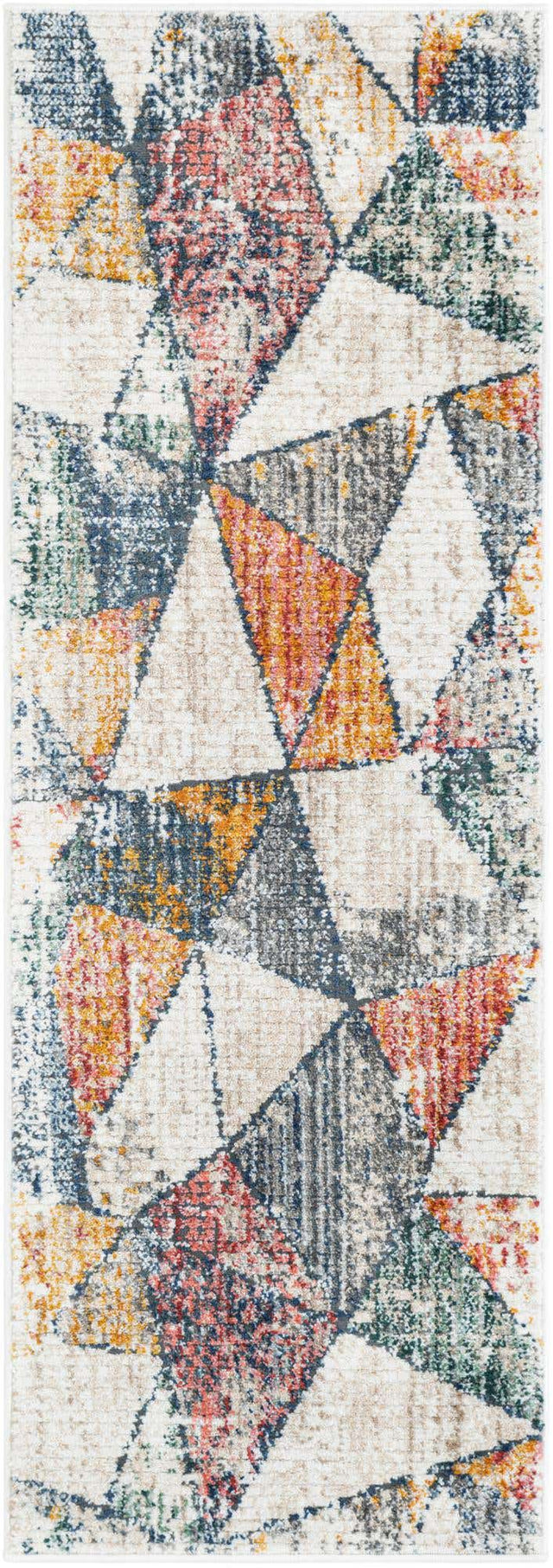 Multicolor 2' 2 x 5' 11 Gemstone Runner Area Rug Polypropylene Contemporary Carpet Easy Clean Stain Resistant for Home Design Decorating for Sale at Rug Engine