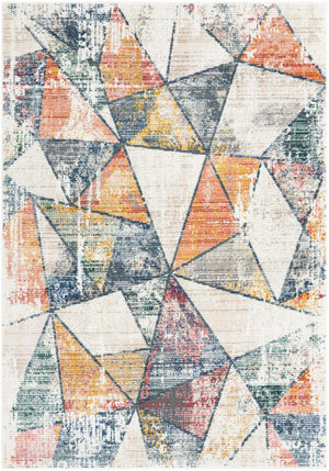 Multicolor 6' 1 x 9' 2 Gemstone Rectangle Area Rug Polypropylene Contemporary Carpet Easy Clean Stain Resistant for Home Design Decorating for Sale at Rug Engine