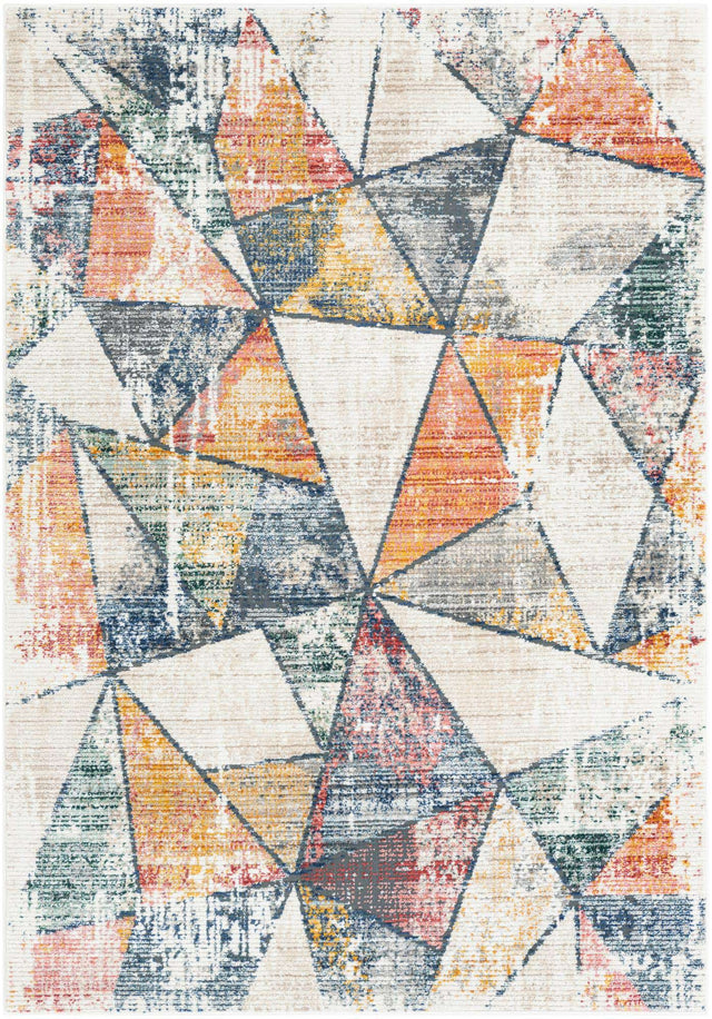 Multicolor 6' 1 x 9' 2 Gemstone Rectangle Area Rug Polypropylene Contemporary Carpet Easy Clean Stain Resistant for Home Design Decorating for Sale at Rug Engine