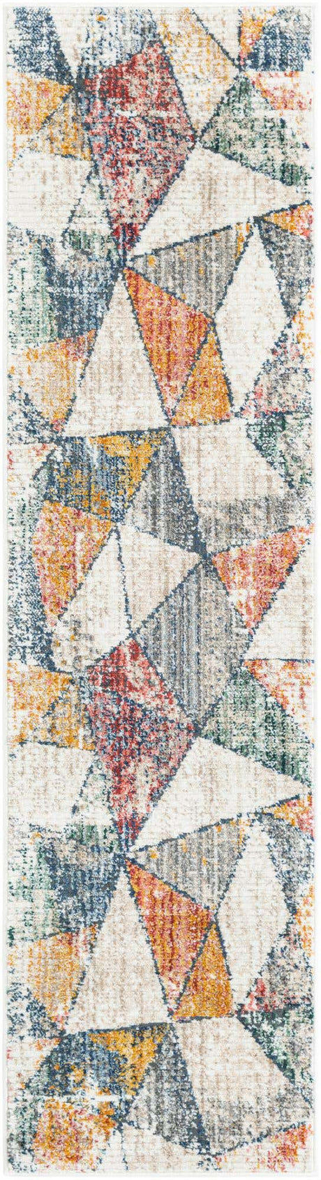 Multicolor 2' 2 x 8' Gemstone Runner Area Rug Polypropylene Contemporary Carpet Easy Clean Stain Resistant for Home Design Decorating for Sale at Rug Engine