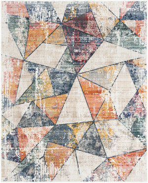 Multicolor 9' x 12' Gemstone Rectangle Area Rug Polypropylene Contemporary Carpet Easy Clean Stain Resistant for Home Design Decorating for Sale at Rug Engine