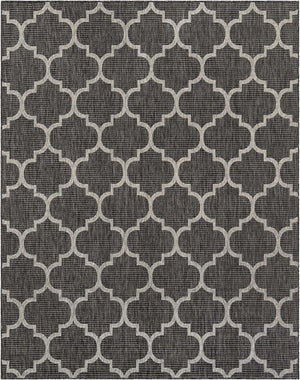 Black 7' 10 x 10' Outdoor Trellis Rectangle Area Rug Weather Resistant for Patio, Deck, Terrace, Balcony, Porch Geometric Design Water Safe Outside Carpet for Sale at Rug Engine