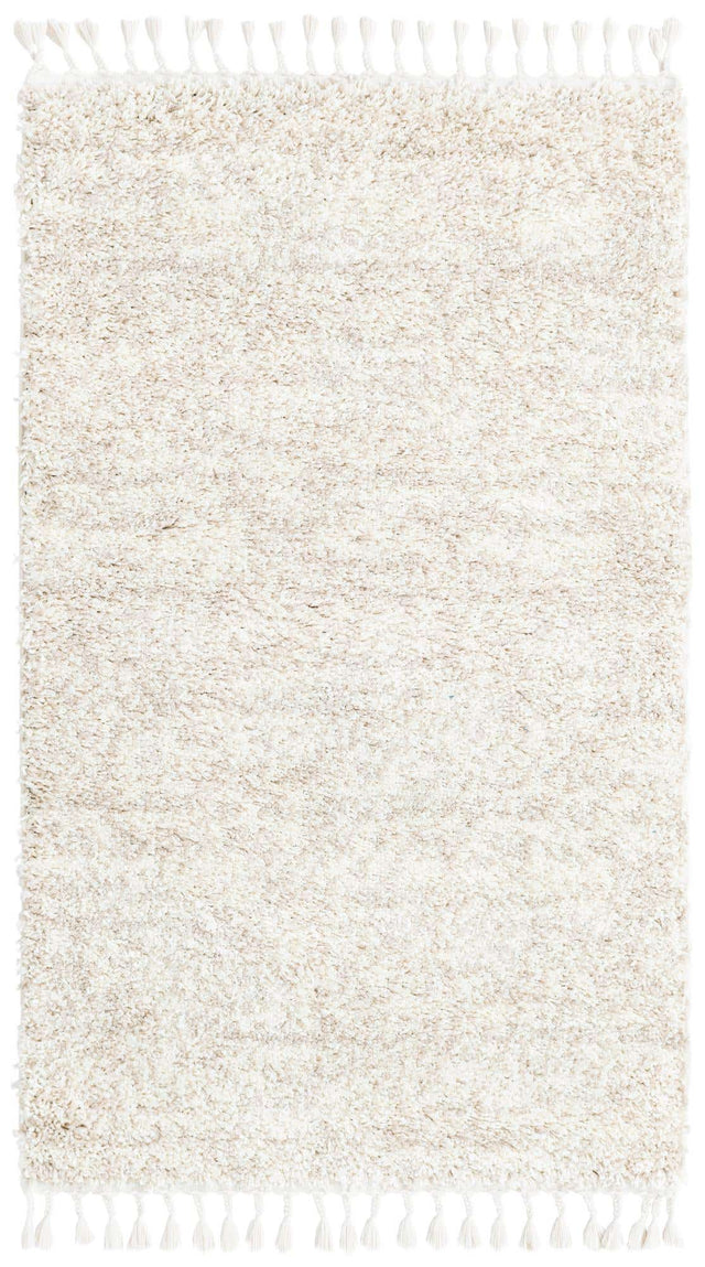 Ivory 3' 3 x 5' 3 Hygge Shag Rectangle Area Rug Thick Soft Touch Fluffy & Plush Shaggy Pile 100% Polypropylene With Jute Backing Modern Carpet for Sale at Rug Engine