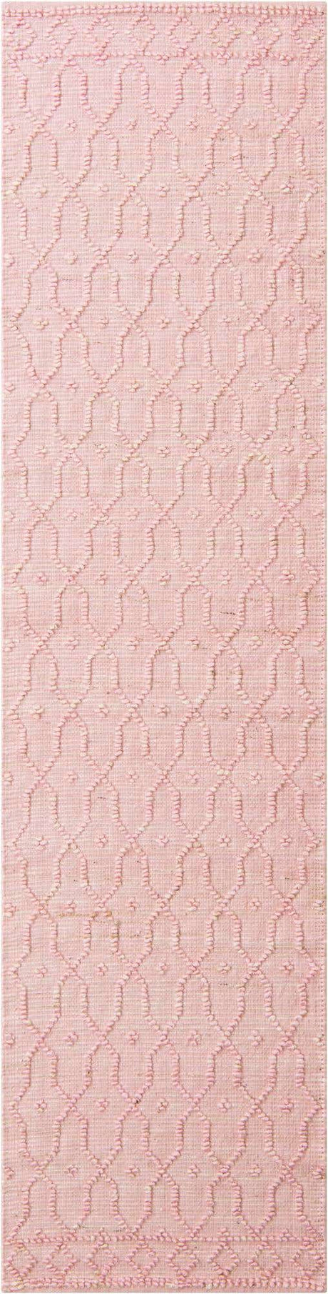 Pink 2' 7 x 9' 10 Larsa Runner Area Rug 90% Jute & 10% Cotton Premium All Natural Hand Woven Carpet for Home Interior Design Spaces for Sale at Rug Engine