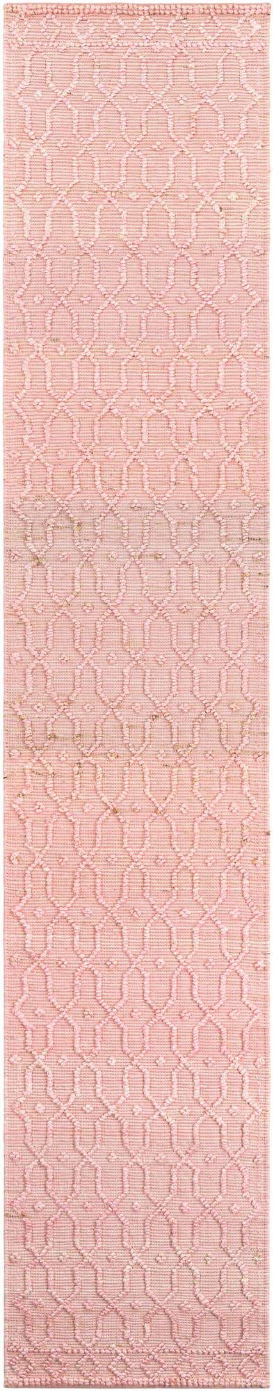 Pink 2' 7 x 13' 11 Larsa Runner Area Rug 90% Jute & 10% Cotton Premium All Natural Hand Woven Carpet for Home Interior Design Spaces for Sale at Rug Engine
