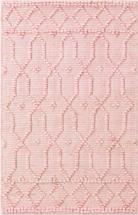 Pink 2' 2 x 3' 1 Larsa Rectangle Area Rug 90% Jute & 10% Cotton Premium All Natural Hand Woven Carpet for Home Interior Design Spaces for Sale at Rug Engine
