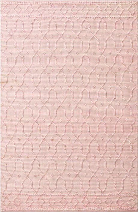 Pink 4' 1 x 6' 1 Larsa Rectangle Area Rug 90% Jute & 10% Cotton Premium All Natural Hand Woven Carpet for Home Interior Design Spaces for Sale at Rug Engine