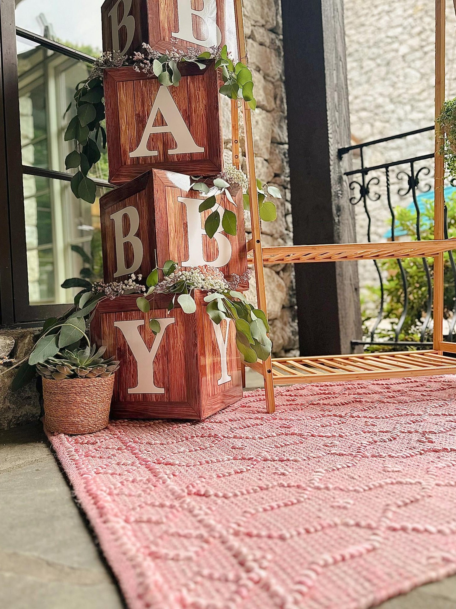 Pink 4' 1 x 6' 1 Larsa Rectangle Area Rug 90% Jute & 10% Cotton Premium All Natural Hand Woven Carpet for Home Interior Design Spaces for Sale at Rug Engine
