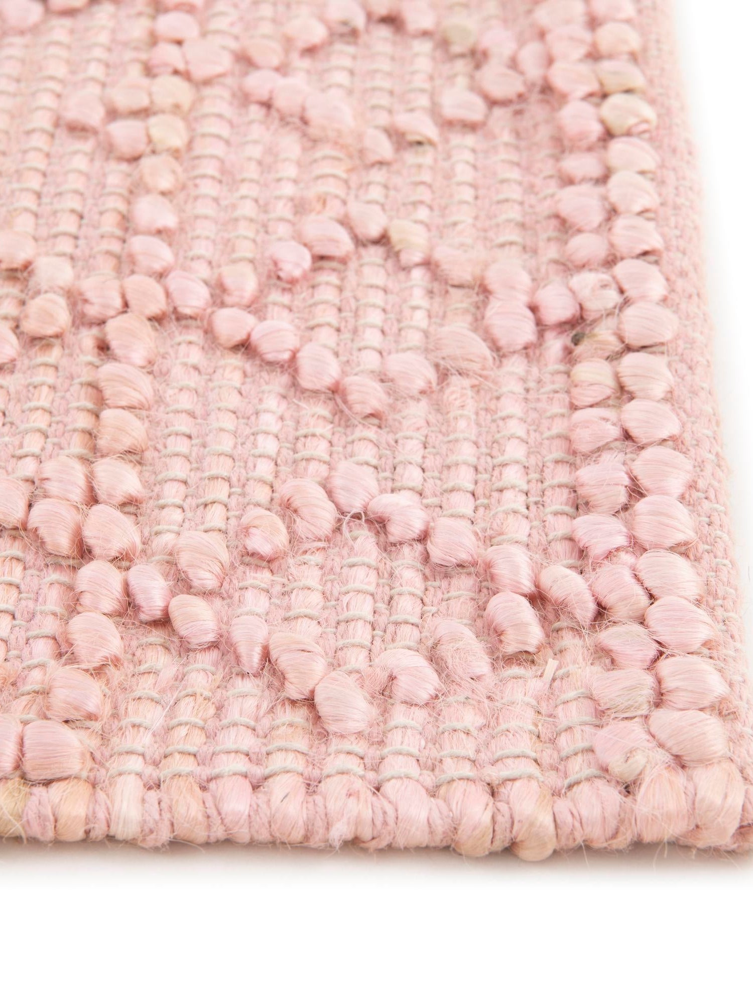 Pink 3' 1 x 5' 1 Larsa Rectangle Area Rug 90% Jute & 10% Cotton Premium All Natural Hand Woven Carpet for Home Interior Design Spaces for Sale at Rug Engine
