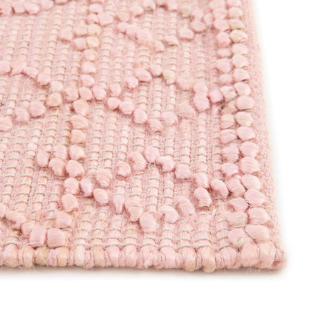 Pink 4' 1 x 6' 1 Larsa Rectangle Area Rug 90% Jute & 10% Cotton Premium All Natural Hand Woven Carpet for Home Interior Design Spaces for Sale at Rug Engine