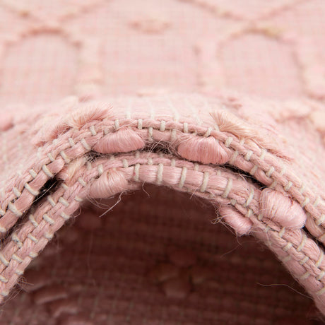 Pink 5' 3 x 8' Larsa Rectangle Area Rug 90% Jute & 10% Cotton Premium All Natural Hand Woven Carpet for Home Interior Design Spaces for Sale at Rug Engine