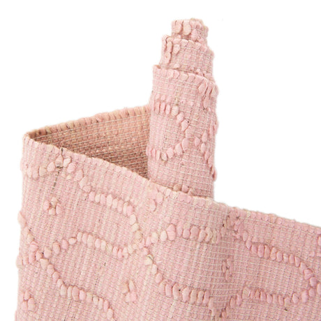 Pink 3' 1 x 5' 1 Larsa Rectangle Area Rug 90% Jute & 10% Cotton Premium All Natural Hand Woven Carpet for Home Interior Design Spaces for Sale at Rug Engine