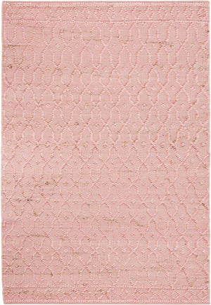 Pink 5' 3 x 8' Larsa Rectangle Area Rug 90% Jute & 10% Cotton Premium All Natural Hand Woven Carpet for Home Interior Design Spaces for Sale at Rug Engine