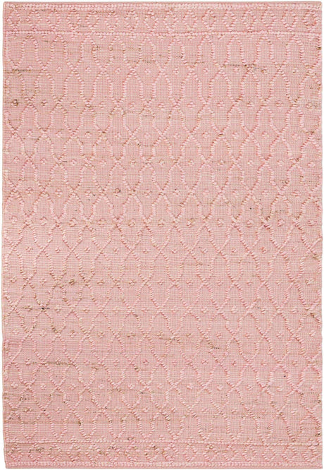 Pink 5' 3 x 8' Larsa Rectangle Area Rug 90% Jute & 10% Cotton Premium All Natural Hand Woven Carpet for Home Interior Design Spaces for Sale at Rug Engine