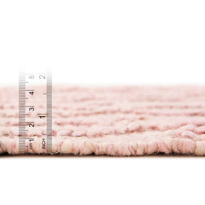 Pink 2' x 8' Larsa Runner Area Rug 90% Jute & 10% Cotton Premium All Natural Hand Woven Carpet for Home Interior Design Spaces for Sale at Rug Engine
