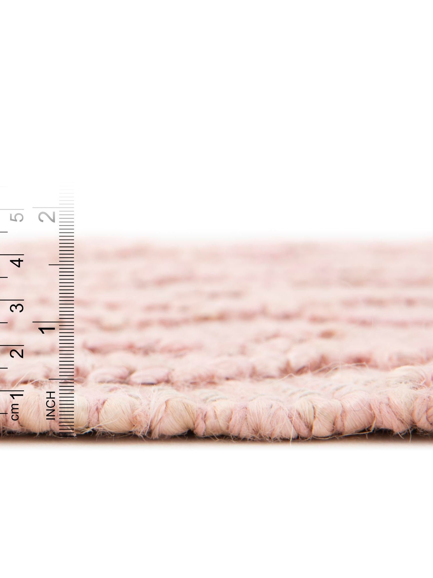 Pink 2' x 4' 1 Larsa Runner Area Rug 90% Jute & 10% Cotton Premium All Natural Hand Woven Carpet for Home Interior Design Spaces for Sale at Rug Engine
