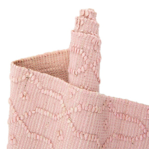 Pink 7' 10 x 7' 10 Larsa Square Area Rug 90% Jute & 10% Cotton Premium All Natural Hand Woven Carpet for Home Interior Design Spaces for Sale at Rug Engine