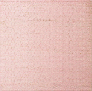 Pink 7' 10 x 7' 10 Larsa Square Area Rug 90% Jute & 10% Cotton Premium All Natural Hand Woven Carpet for Home Interior Design Spaces for Sale at Rug Engine