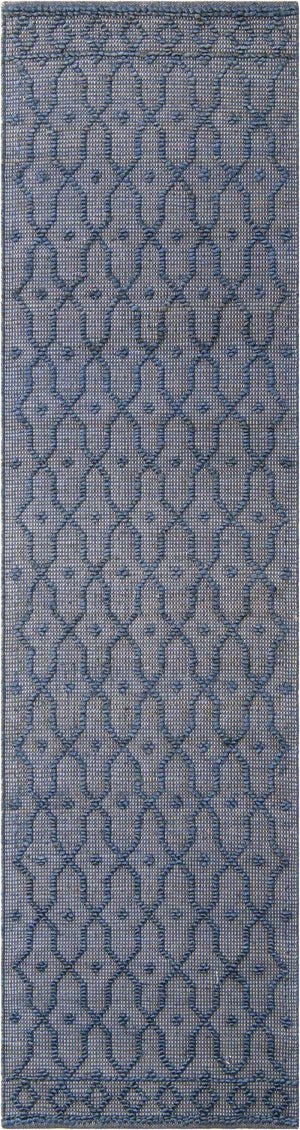 Navy Blue 2' 7 x 9' 10 Larsa Runner Area Rug 90% Jute & 10% Cotton Premium All Natural Hand Woven Carpet for Home Interior Design Spaces for Sale at Rug Engine