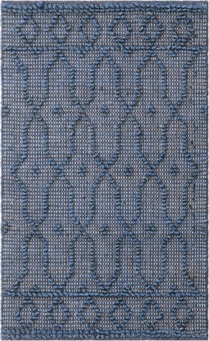Navy Blue 2' 2 x 3' 1 Larsa Rectangle Area Rug 90% Jute & 10% Cotton Premium All Natural Hand Woven Carpet for Home Interior Design Spaces for Sale at Rug Engine