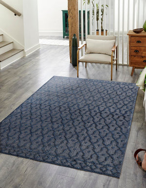 Navy Blue 5' 3 x 8' Larsa Rectangle Area Rug 90% Jute & 10% Cotton Premium All Natural Hand Woven Carpet for Home Interior Design Spaces for Sale at Rug Engine
