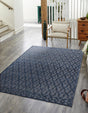 Navy Blue 5' 3 x 8' Larsa Rectangle Area Rug 90% Jute & 10% Cotton Premium All Natural Hand Woven Carpet for Home Interior Design Spaces for Sale at Rug Engine