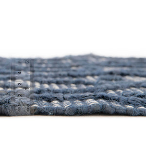 Navy Blue 5' 3 x 8' Larsa Rectangle Area Rug 90% Jute & 10% Cotton Premium All Natural Hand Woven Carpet for Home Interior Design Spaces for Sale at Rug Engine