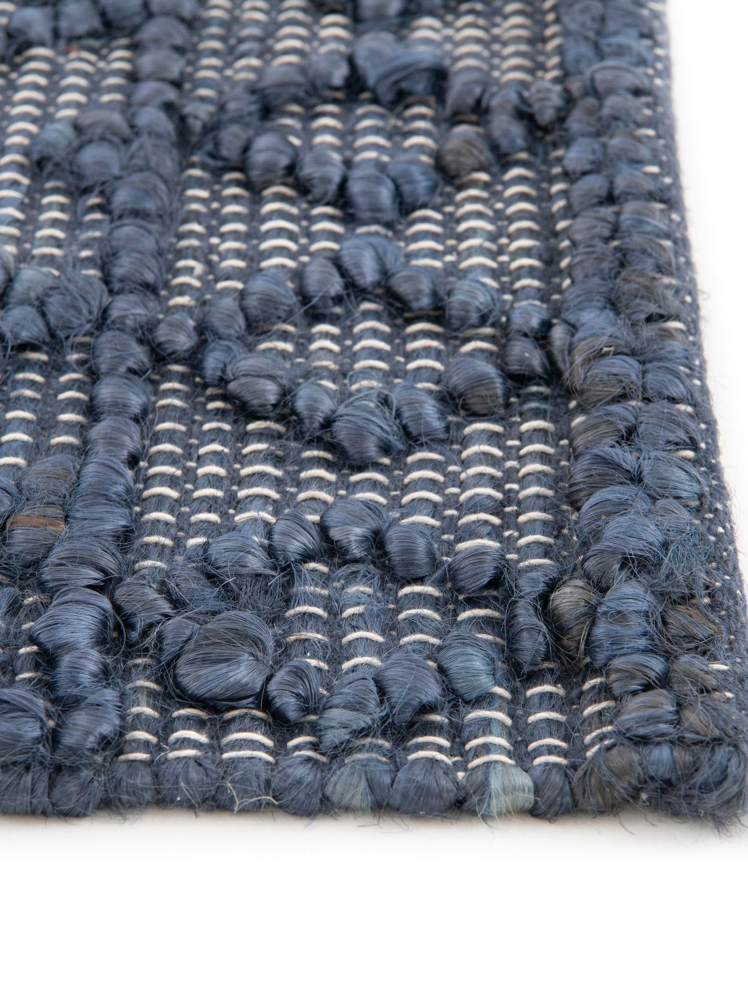 Navy Blue 5' 3 x 8' Larsa Rectangle Area Rug 90% Jute & 10% Cotton Premium All Natural Hand Woven Carpet for Home Interior Design Spaces for Sale at Rug Engine