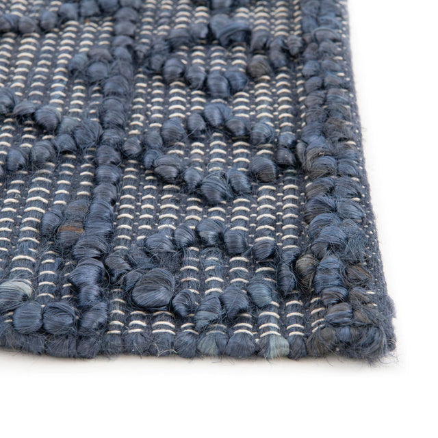 Navy Blue 5' 3 x 8' Larsa Rectangle Area Rug 90% Jute & 10% Cotton Premium All Natural Hand Woven Carpet for Home Interior Design Spaces for Sale at Rug Engine