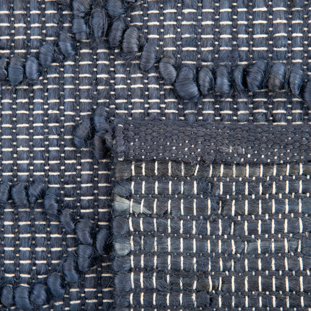Navy Blue 5' 3 x 8' Larsa Rectangle Area Rug 90% Jute & 10% Cotton Premium All Natural Hand Woven Carpet for Home Interior Design Spaces for Sale at Rug Engine