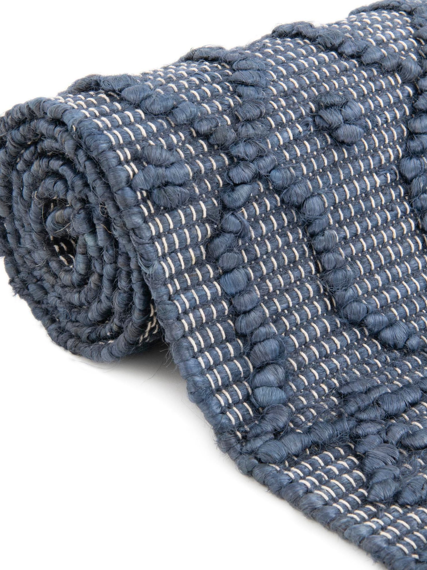 Navy Blue 2' 2 x 3' 1 Larsa Rectangle Area Rug 90% Jute & 10% Cotton Premium All Natural Hand Woven Carpet for Home Interior Design Spaces for Sale at Rug Engine