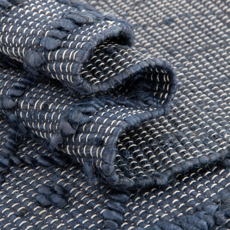 Navy Blue 3' 1 x 5' 1 Larsa Rectangle Area Rug 90% Jute & 10% Cotton Premium All Natural Hand Woven Carpet for Home Interior Design Spaces for Sale at Rug Engine