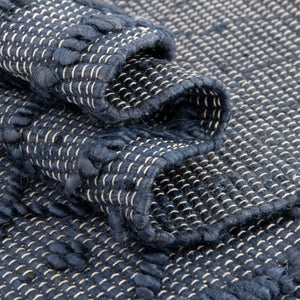 Navy Blue 4' 1 x 6' 1 Larsa Rectangle Area Rug 90% Jute & 10% Cotton Premium All Natural Hand Woven Carpet for Home Interior Design Spaces for Sale at Rug Engine