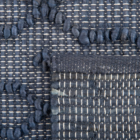 Navy Blue 2' 7 x 13' 11 Larsa Runner Area Rug 90% Jute & 10% Cotton Premium All Natural Hand Woven Carpet for Home Interior Design Spaces for Sale at Rug Engine
