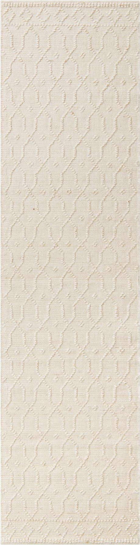 Ivory 2' 7 x 9' 10 Larsa Runner Area Rug 90% Jute & 10% Cotton Premium All Natural Hand Woven Carpet for Home Interior Design Spaces for Sale at Rug Engine