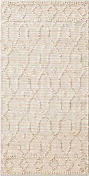 Ivory 2' x 4' 1 Larsa Runner Area Rug 90% Jute & 10% Cotton Premium All Natural Hand Woven Carpet for Home Interior Design Spaces for Sale at Rug Engine