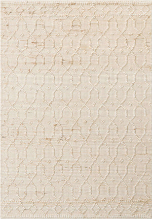 Ivory 4' 1 x 6' 1 Larsa Rectangle Area Rug 90% Jute & 10% Cotton Premium All Natural Hand Woven Carpet for Home Interior Design Spaces for Sale at Rug Engine