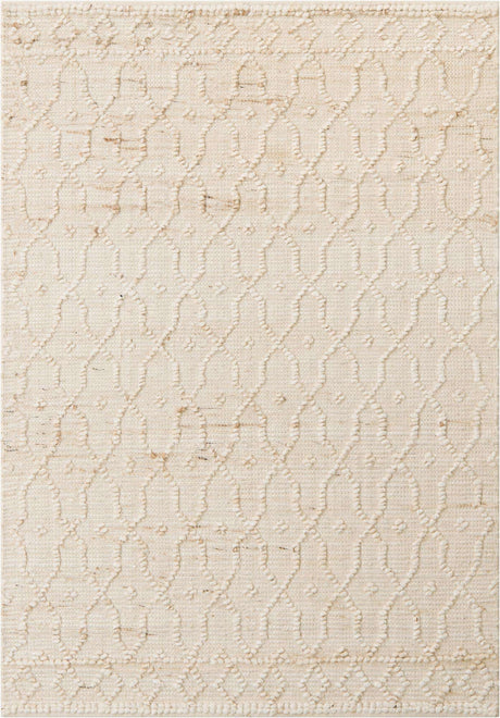 Ivory 4' 1 x 6' 1 Larsa Rectangle Area Rug 90% Jute & 10% Cotton Premium All Natural Hand Woven Carpet for Home Interior Design Spaces for Sale at Rug Engine