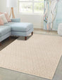 Ivory 7' 10 x 10' Larsa Rectangle Area Rug 90% Jute & 10% Cotton Premium All Natural Hand Woven Carpet for Home Interior Design Spaces for Sale at Rug Engine