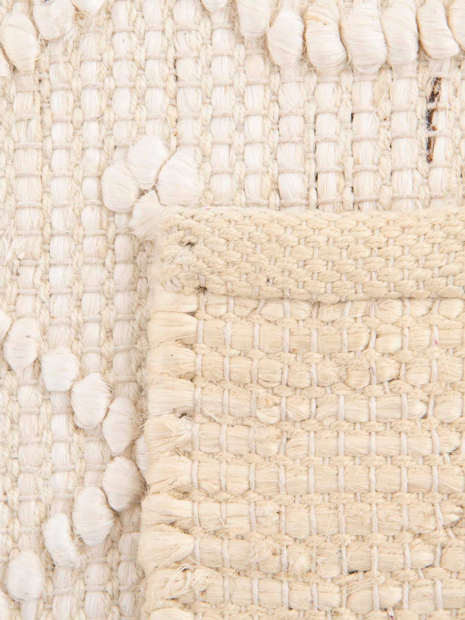Ivory 5' 3 x 8' Larsa Rectangle Area Rug 90% Jute & 10% Cotton Premium All Natural Hand Woven Carpet for Home Interior Design Spaces for Sale at Rug Engine