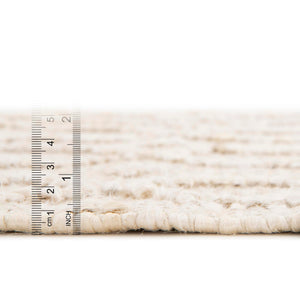 Ivory 2' 7 x 12' Larsa Runner Area Rug 90% Jute & 10% Cotton Premium All Natural Hand Woven Carpet for Home Interior Design Spaces for Sale at Rug Engine